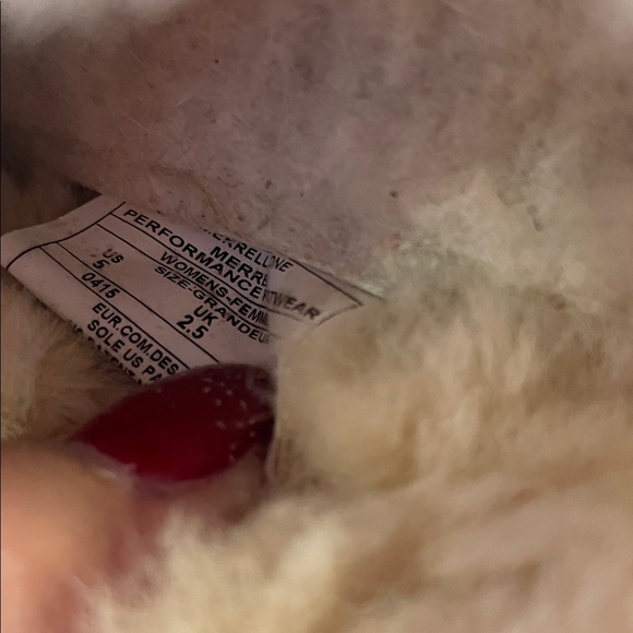 Merrell Tan Suede Fleece-Lined Mules Sz 5 - Picture 5 of 5